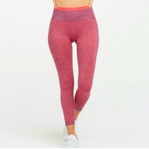 🌺 SPANX Seamless Sculpt Legging Spacedye Coral Punch L